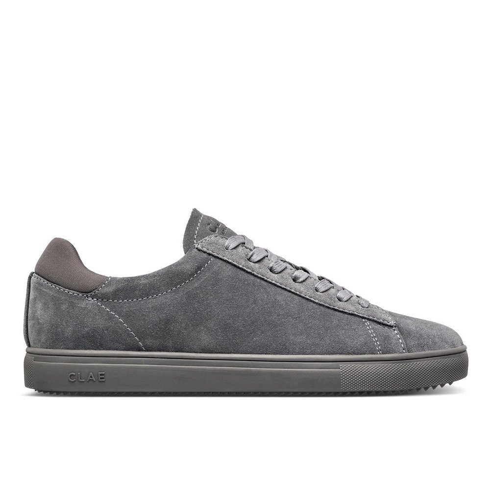 CLAE BRADLEY Shoes Mens USA078-P13 In Pearl Grey Suede